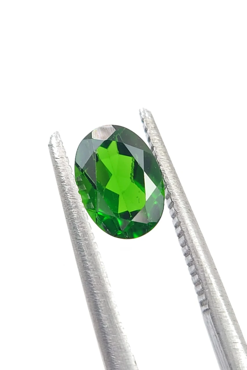 0.78ct Natural Green Chrome Diopside Oval Cut Loose Gemstone From Pakistan — view 5